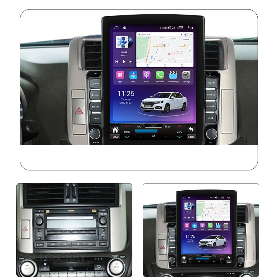 Navigatie dedicata cu Android Toyota Land Cruiser Prado J150 2009 - 2013, 8GB RAM, Radio GPS Dual Zone, Touchscreen IPS 9.7