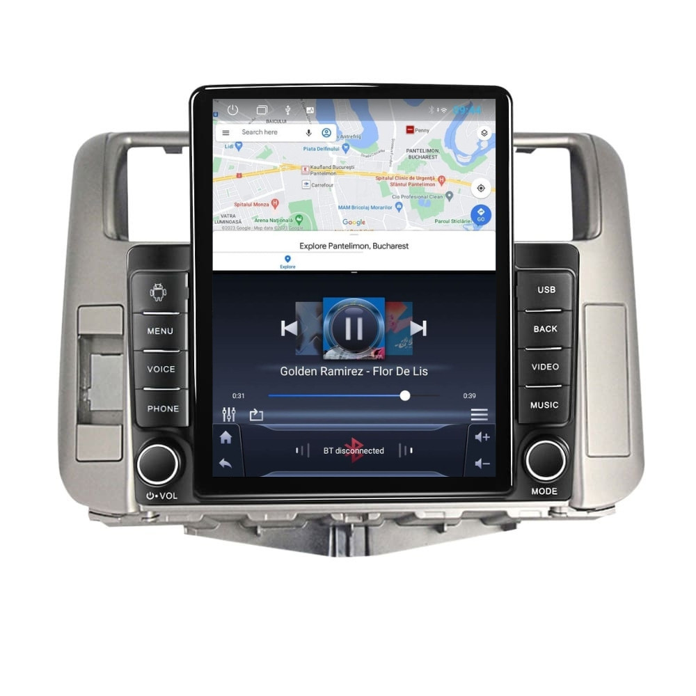 Navigatie dedicata cu Android Toyota Land Cruiser Prado J150 2009 - 2013, 1GB RAM, Radio GPS Dual Zone, Touchscreen IPS 9.7