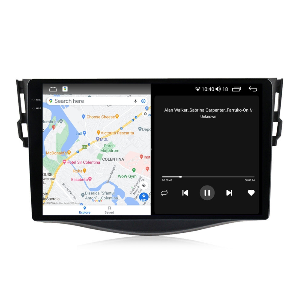 Navigatie dedicata cu Android Toyota Rav4 III 2005 - 2013, 4GB RAM, Radio GPS Dual Zone, Display 2K QLED 9.5