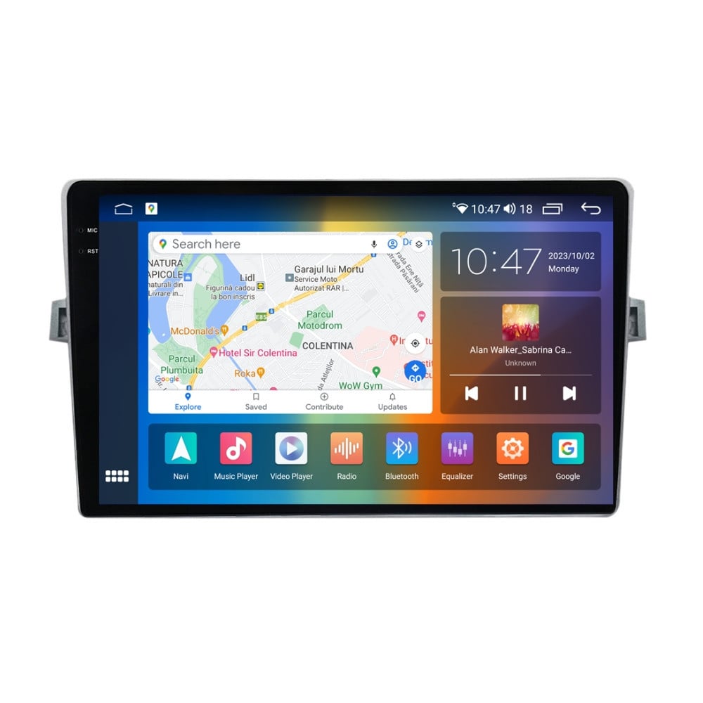 Navigatie dedicata cu Android Toyota Verso 2009 - 2018, 4GB RAM, Radio GPS Dual Zone, Display 2K QLED 9.5