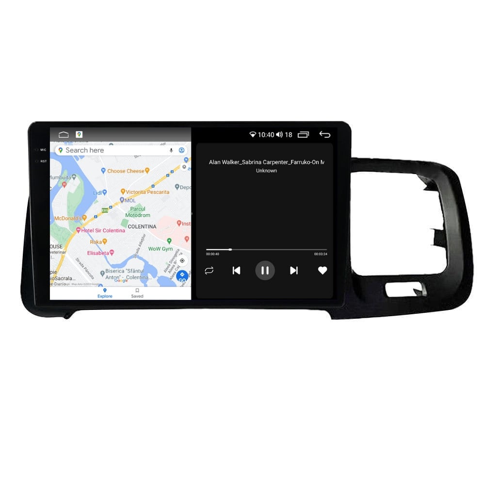 Navigatie dedicata cu Android Volvo S60 II / V60 I 2010 - 2014, 4GB RAM, Radio GPS Dual Zone, Display 2K QLED 9.5