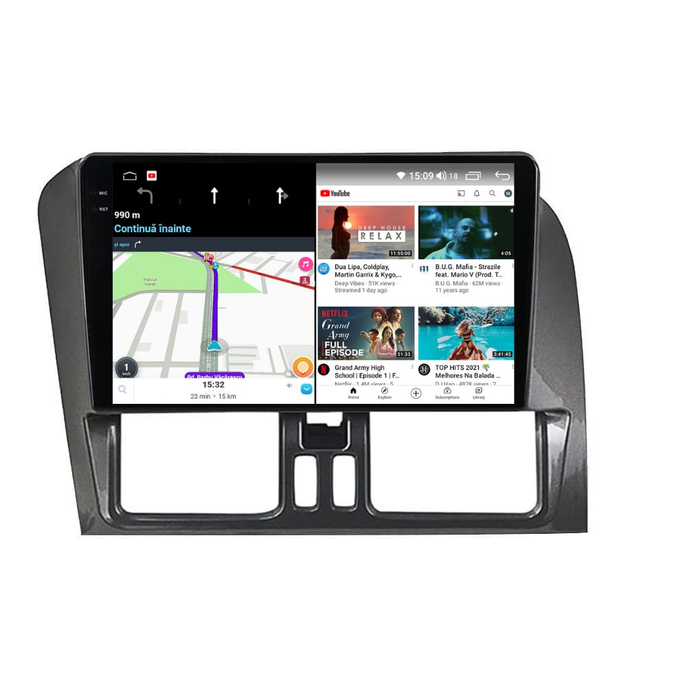 Navigatie dedicata cu Android Volvo XC60 I 2014 - 2017, 4GB RAM, Radio GPS Dual Zone, Display 2K QLED 9.5" Touchscreen, Internet Wi-Fi si slot SIM 4G, Bluetooth, MirrorLink, USB - Imagine 7
