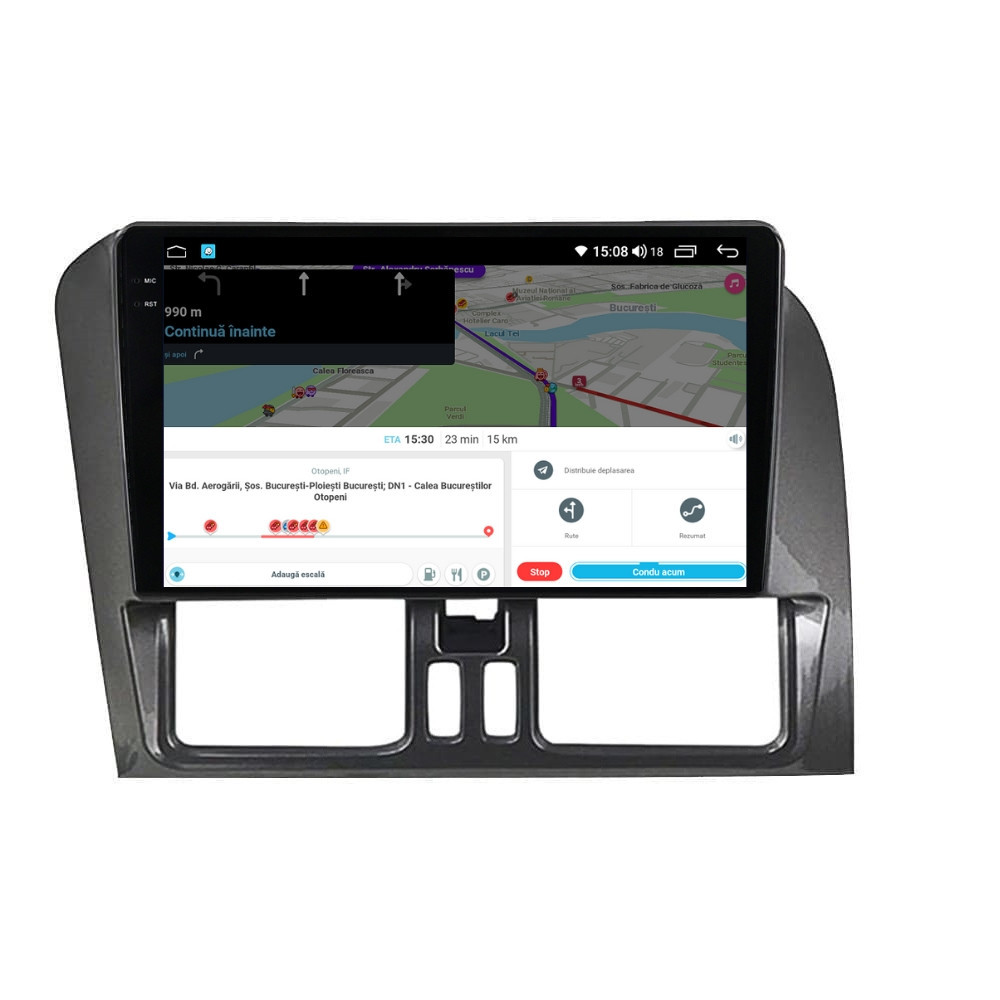 Navigatie dedicata cu Android Volvo XC60 I 2014 - 2017, 4GB RAM, Radio GPS Dual Zone, Display 2K QLED 9.5" Touchscreen, Internet Wi-Fi si slot SIM 4G, Bluetooth, MirrorLink, USB - Imagine 8