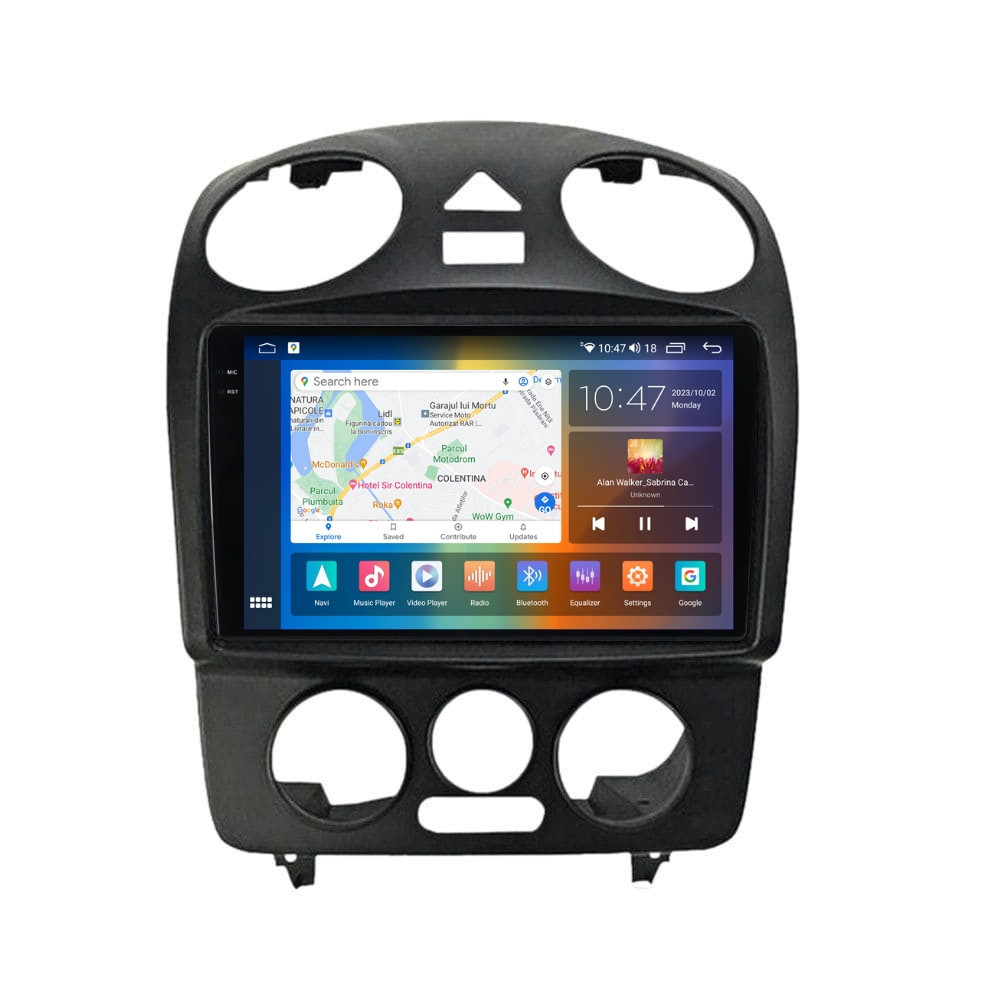 Navigatie dedicata cu Android VW New Beetle 2004 - 2011, 4GB RAM, Radio GPS Dual Zone, Display 2K QLED 9.5