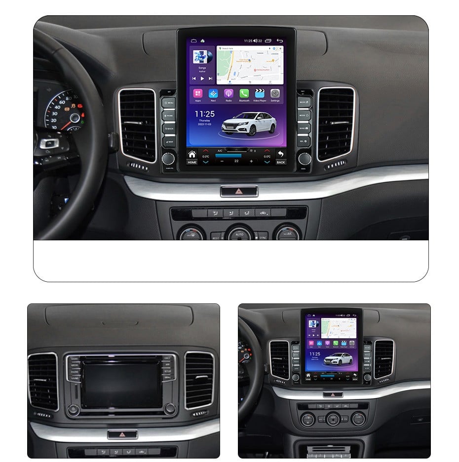 Navigatie dedicata cu Android VW Sharan dupa 2010, 8GB RAM, Radio GPS Dual Zone, Touchscreen IPS 9.7