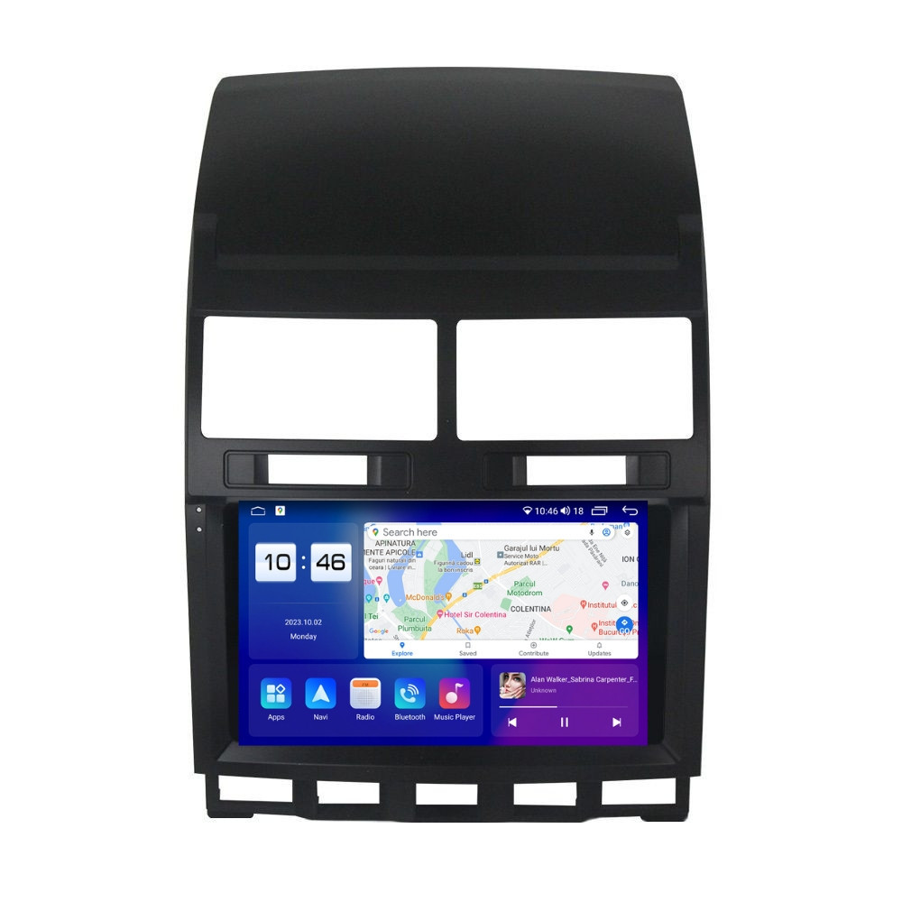 Navigatie dedicata cu Android VW Touareg 7L 2002 - 2011, 4GB RAM, Radio GPS Dual Zone, Display 2K QLED 9.5