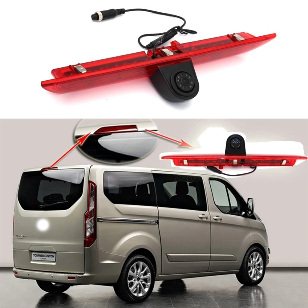 Camera marsarier dedicata Ford Transit / Tourneo Custom 2012 - 2018 cu o usa spate tip stop frana, AHD 720P, Night Vision, rezistenta la apa si praf, cablu video 6m - 3 | YEO