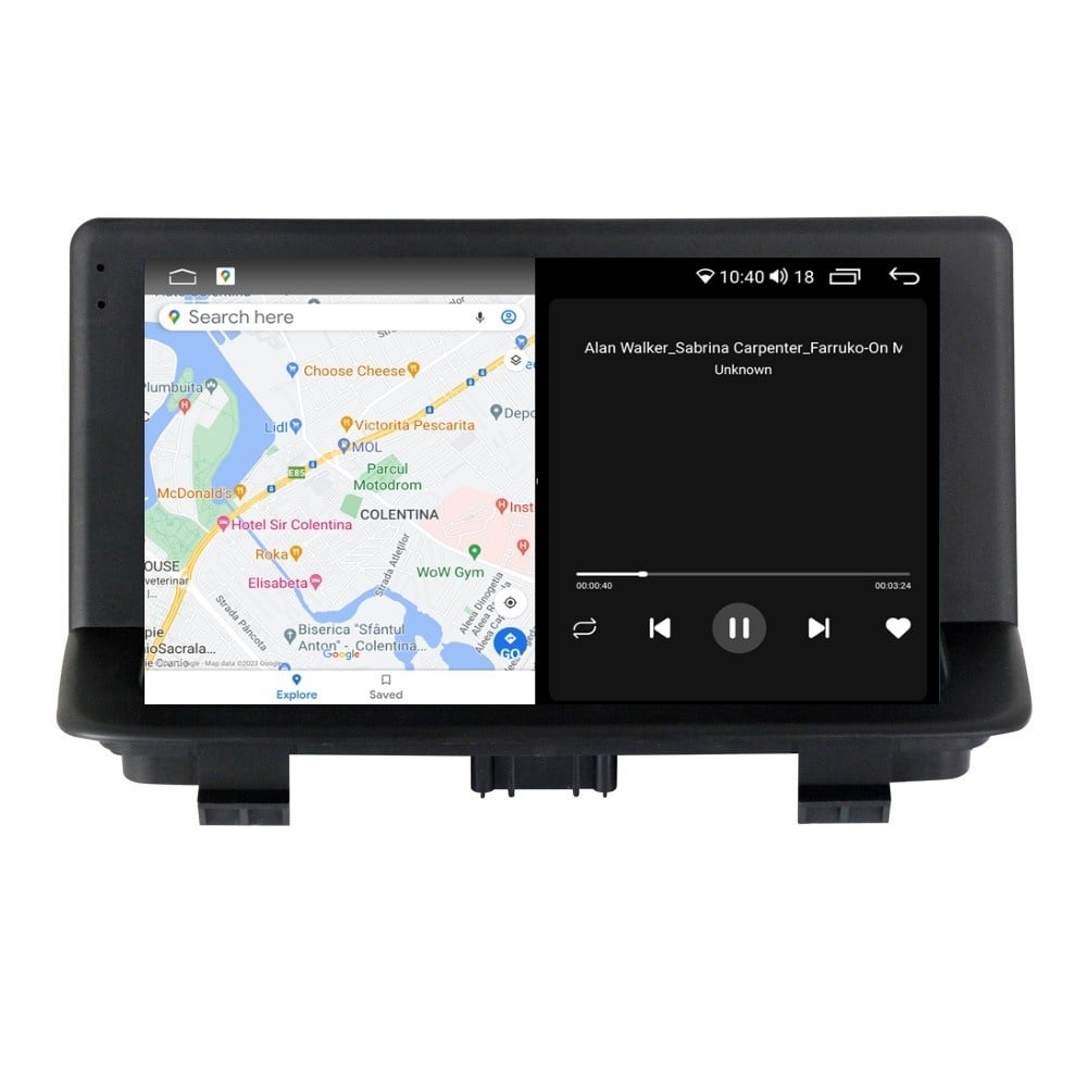 Navigatie dedicata cu Android Audi Q3 (8U) 2011 - 2020, 4GB RAM, Radio GPS Dual Zone, Display 2K QLED 9.5