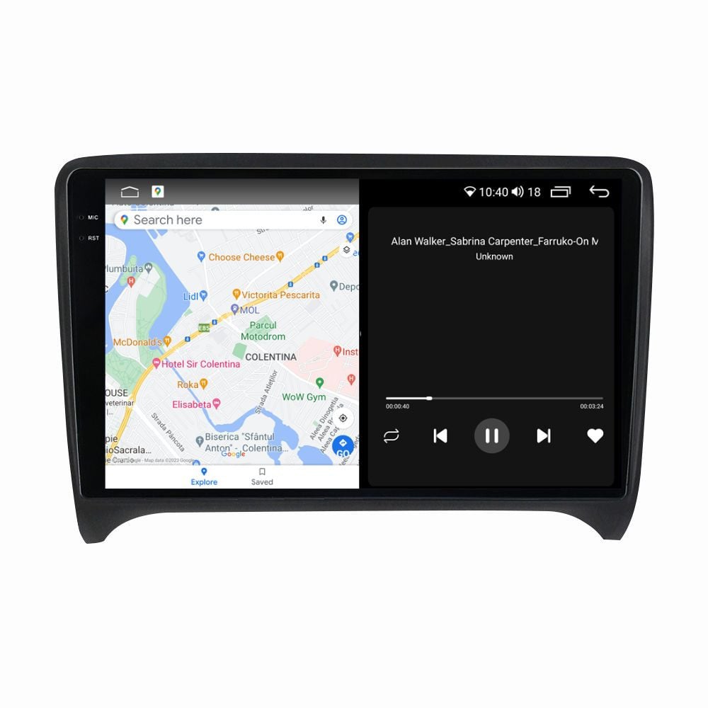 Navigatie dedicata cu Android Audi TT 2006 - 2015, 8GB RAM, Radio GPS Dual Zone, Display 2K QLED 9.5