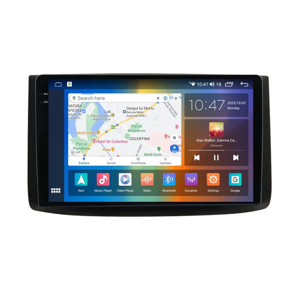 Navigatie dedicata cu Android Chevrolet Aveo 2006 - 2011, 4GB RAM, Radio GPS Dual Zone, Display 2K QLED 9.5