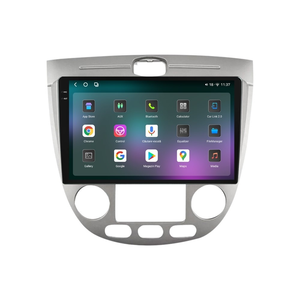 Navigatie dedicata cu Android Chevrolet Lacetti 2003 - 2010, clima automata, 12GB RAM, Radio GPS Dual Zone, Display 2K QLED 9.5