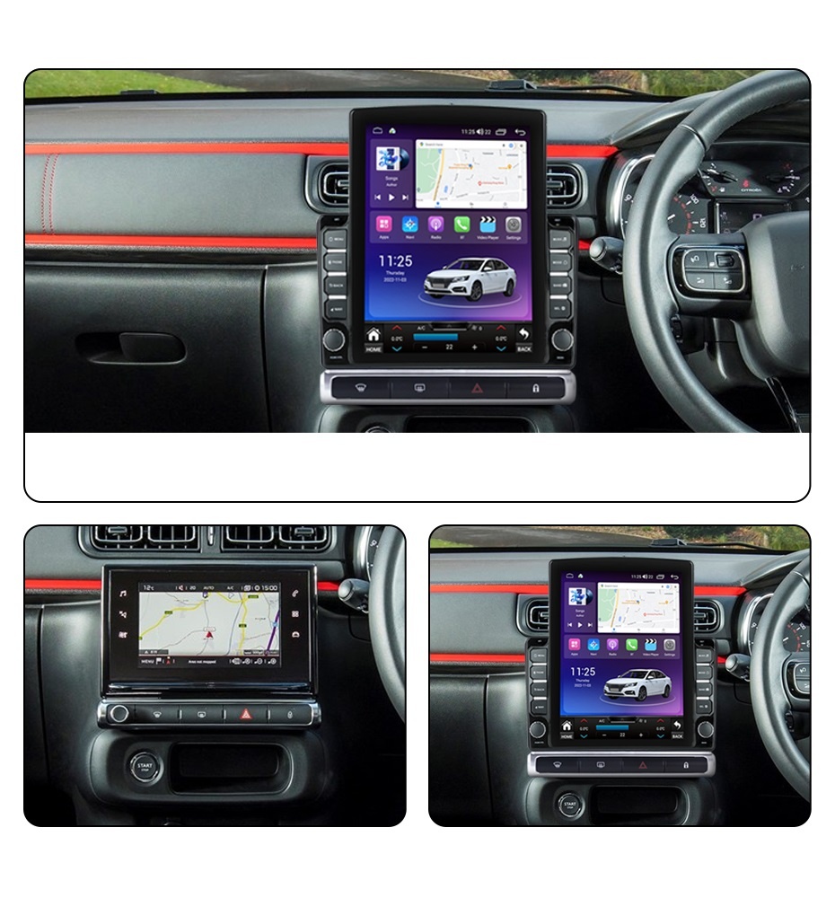 Navigatie dedicata cu Android Citroen C3 Aircross I 2017 - 2023, 8GB RAM, Radio GPS Dual Zone, Touchscreen IPS 9.7