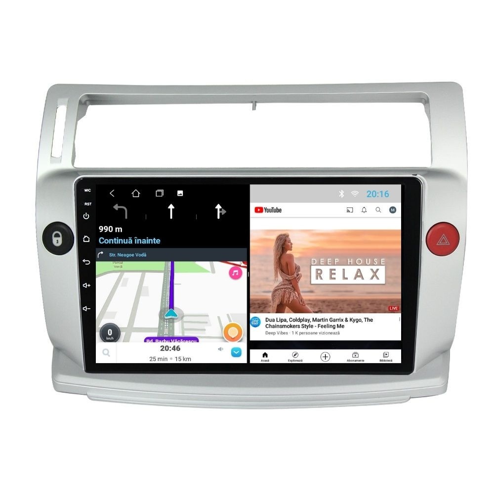 Navigatie dedicata cu Android Citroen C4 I 2004 - 2009, 2GB RAM, Radio GPS Dual Zone, Display HD IPS 9" Touchscreen, Internet Wi-Fi, Bluetooth, MirrorLink, USB - Imagine 6