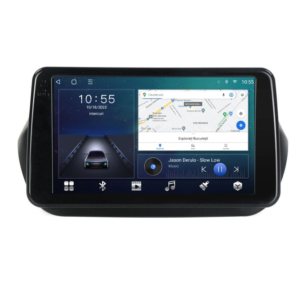 Navigatie dedicata cu Android Citroen Nemo 2008 - 2018, 2GB RAM, Radio GPS Dual Zone, Display HD QLED 9