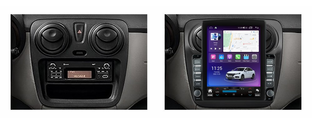 Navigatie dedicata cu Android Dacia Lodgy dupa 2012, 4GB RAM, Radio GPS Dual Zone, Touchscreen IPS 9.7