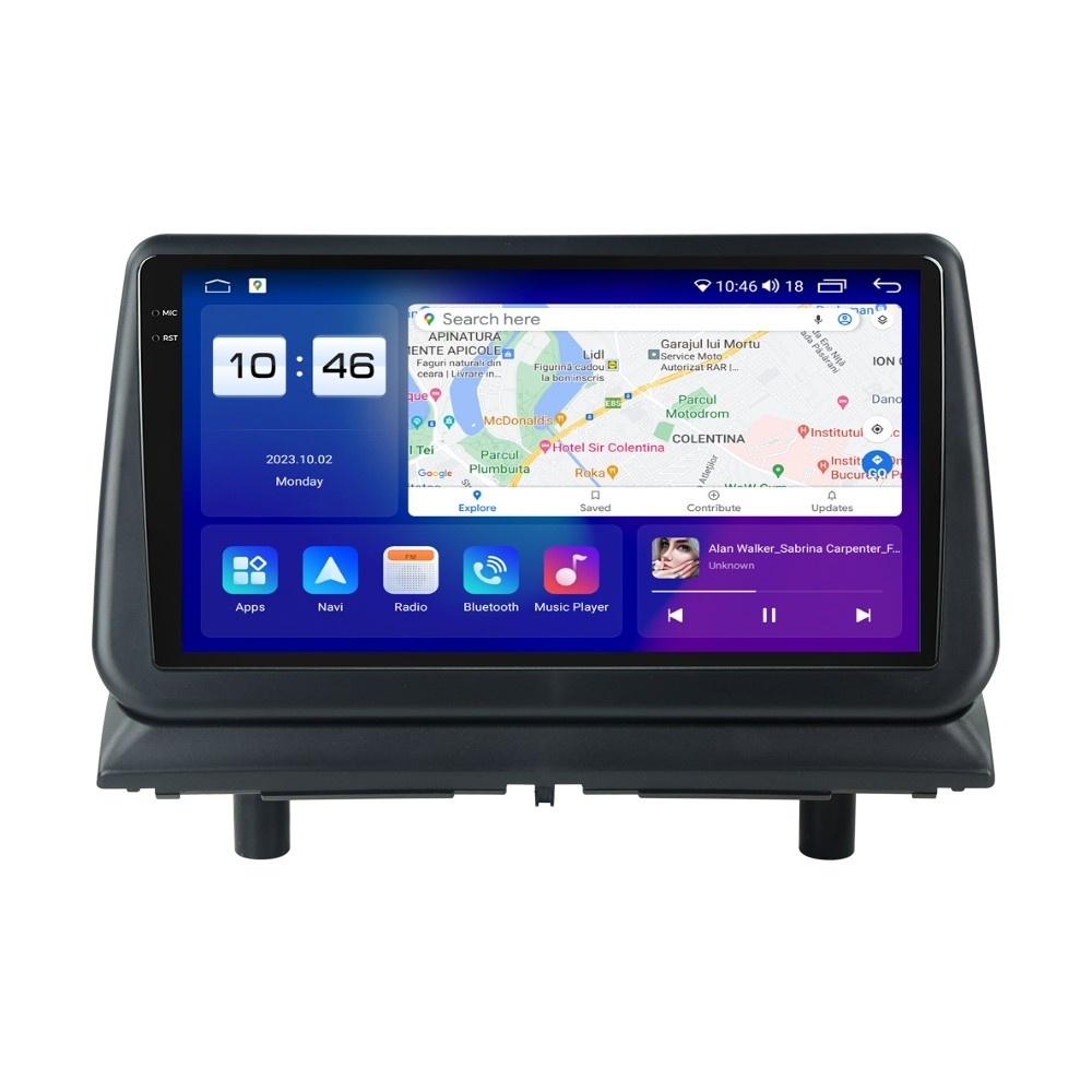 Navigatie dedicata cu Android Dodge Nitro 2006 - 2013, 4GB RAM, Radio GPS Dual Zone, Display 2K QLED 9.5\'\' Touchscreen, Internet Wi-Fi si slot SIM 4G, Bluetooth, MirrorLink, USB, Waze - 1 | YEO