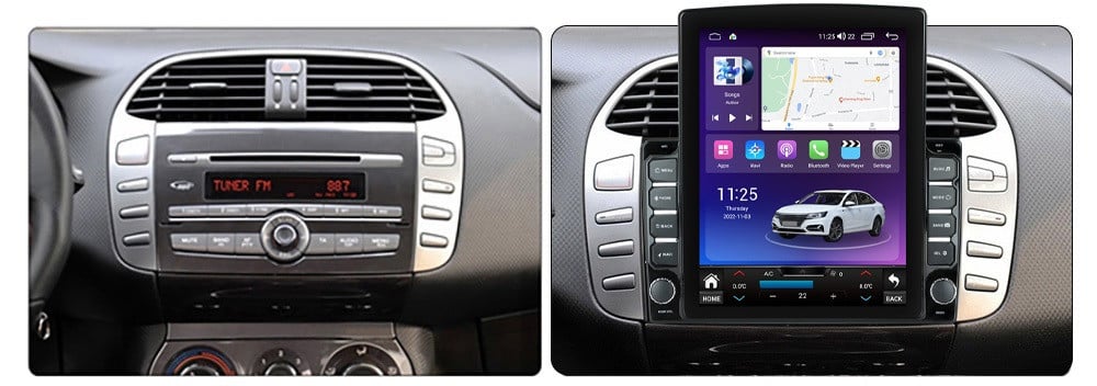 Navigatie dedicata cu Android Fiat Bravo 2007 - 2016, 8GB RAM, Radio GPS Dual Zone, Touchscreen IPS 9.7