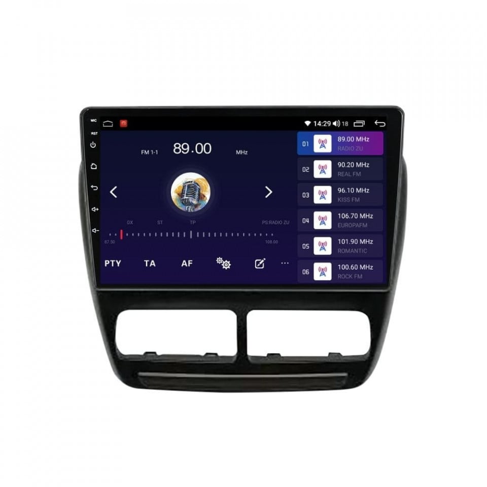 Navigatie dedicata cu Android Fiat Doblo 2010 - 2015, 4GB RAM, Radio GPS Dual Zone, Display HD QLED 10