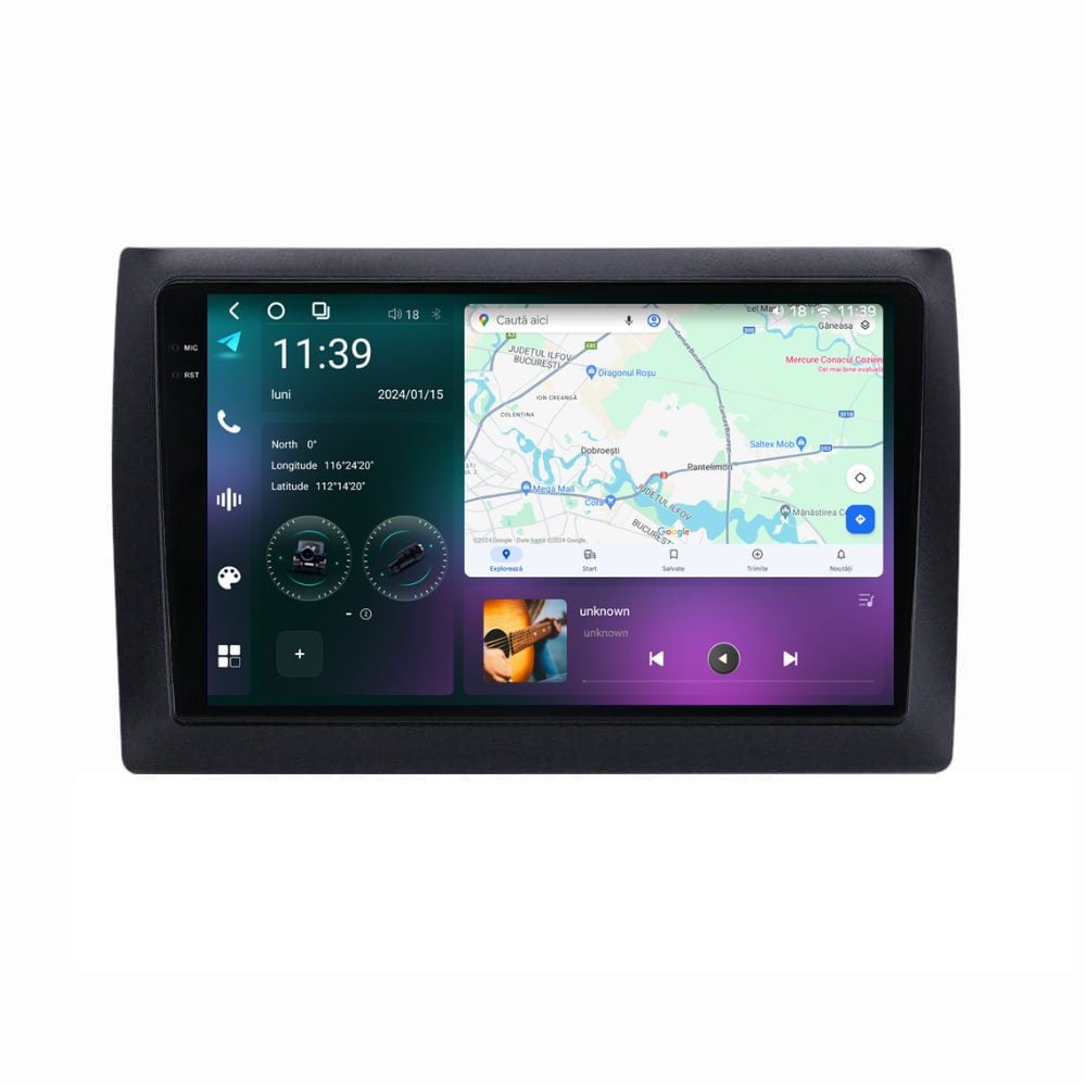 Navigatie dedicata cu Android Fiat Stilo 2001 - 2011, 12GB RAM, Radio GPS Dual Zone, Display 2K QLED 9.5