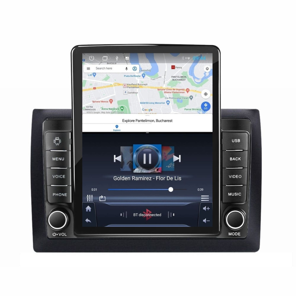 Navigatie dedicata cu Android Fiat Stilo 2001 - 2011, 2GB RAM, Radio GPS Dual Zone, Touchscreen IPS 9.7