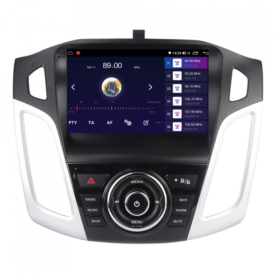 Navigatie dedicata cu Android Ford Focus III 2011 - 2018, 4GB RAM, Radio GPS Dual Zone, Display HD QLED 9