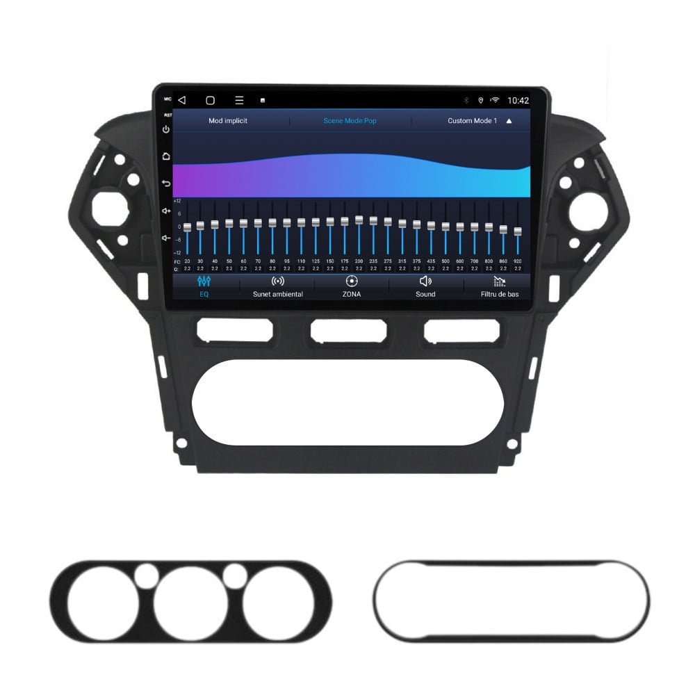 Navigatie dedicata cu Android Ford Mondeo IV 2011 - 2014 fara navigatie originala, 2GB RAM, Radio GPS Dual Zone, Display HD QLED 10