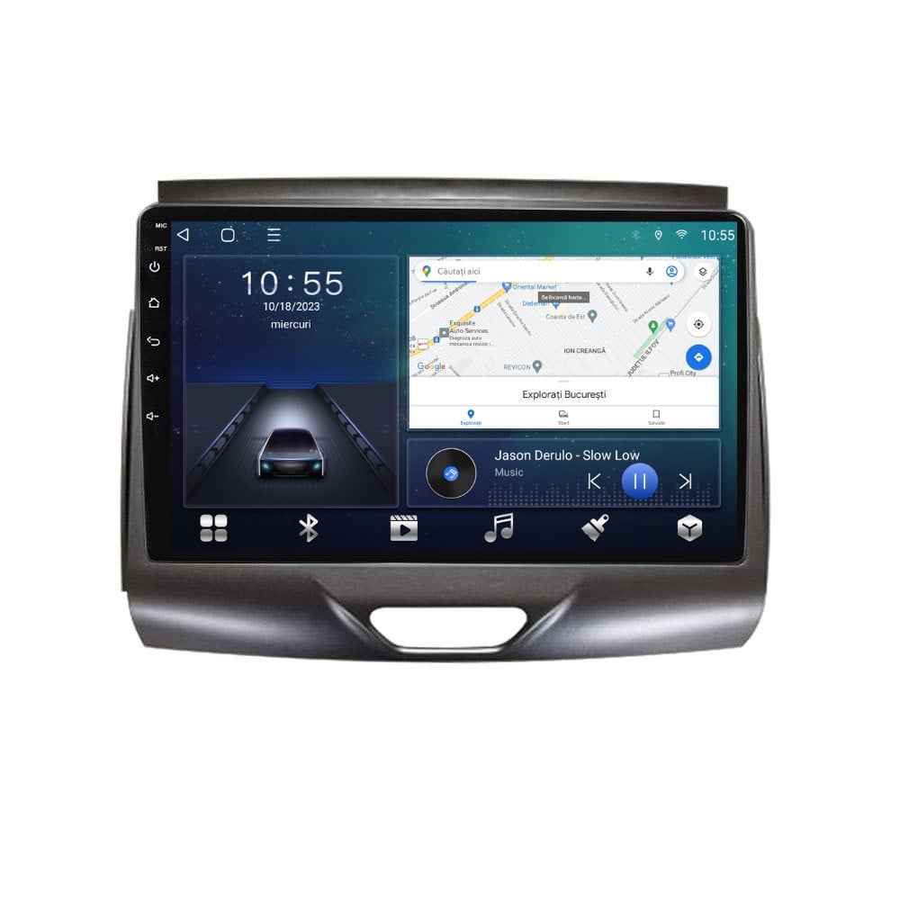 Navigatie dedicata cu Android Ford Ranger dupa 2015 cu navigatie originala, 2GB RAM, Radio GPS Dual Zone, Display HD QLED 9