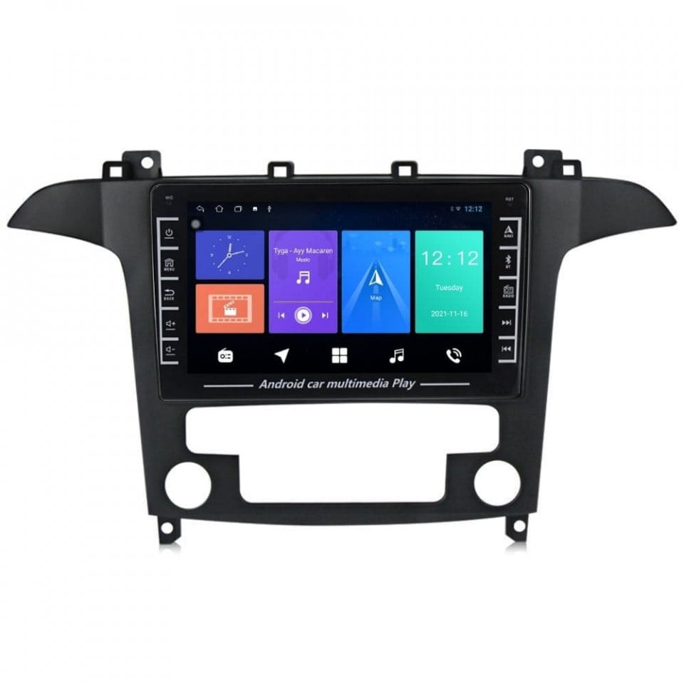 Navigatie dedicata cu Android Ford S-Max I / Galaxy II 2006 - 2015, clima automata, 1GB RAM, Radio GPS Dual Zone, Display HD IPS 8