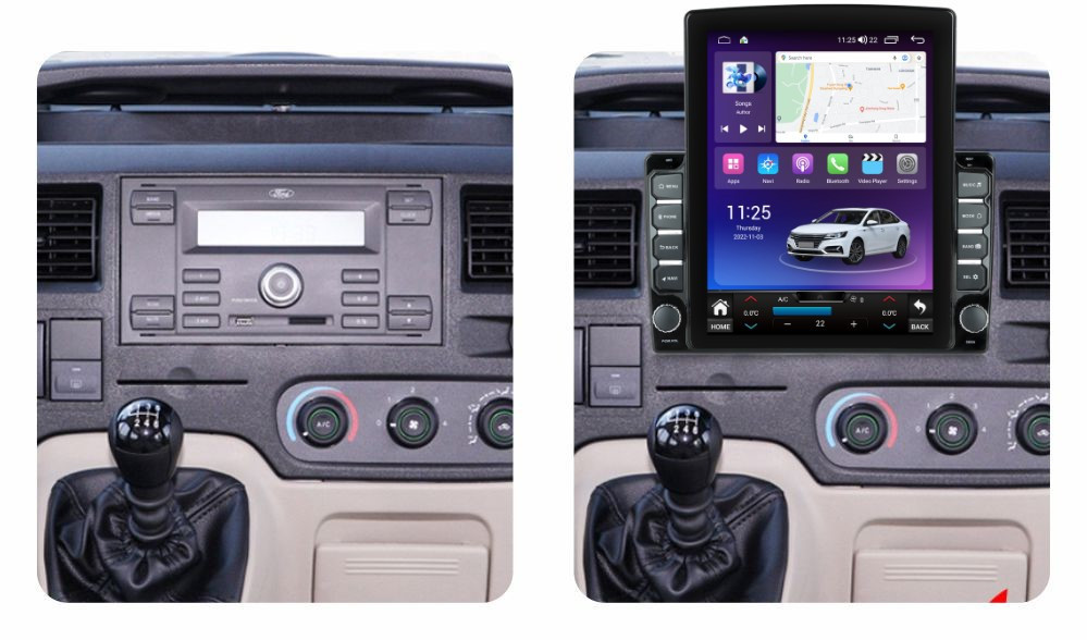 Navigatie dedicata cu Android Ford Transit 2006 - 2014, 4GB RAM, Radio GPS Dual Zone, Touchscreen IPS 9.7