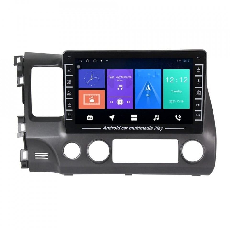 Navigatie dedicata cu Android Honda Civic VIII Sedan 2006 - 2011, 1GB RAM, Radio GPS Dual Zone, Display HD IPS 8