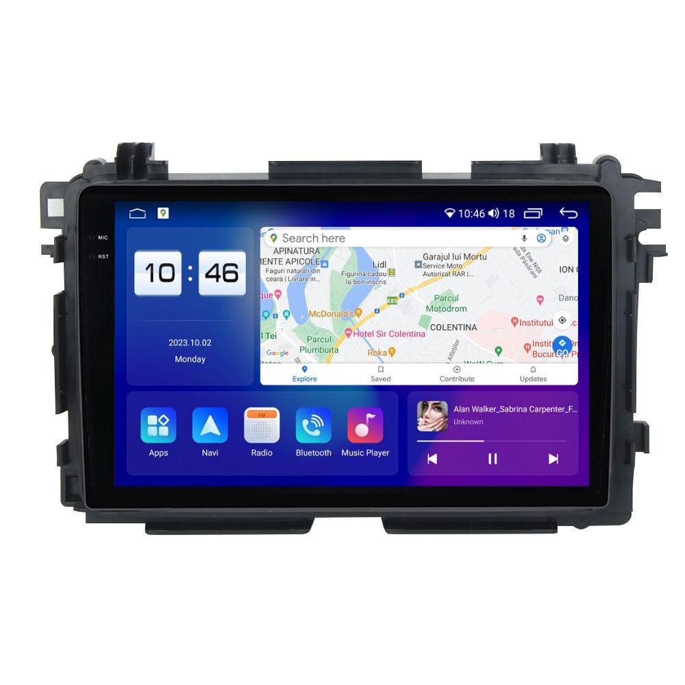 Navigatie dedicata cu Android Honda HR-V 2014 - 2021, 4GB RAM, Radio GPS Dual Zone, Display 2K QLED 10.36