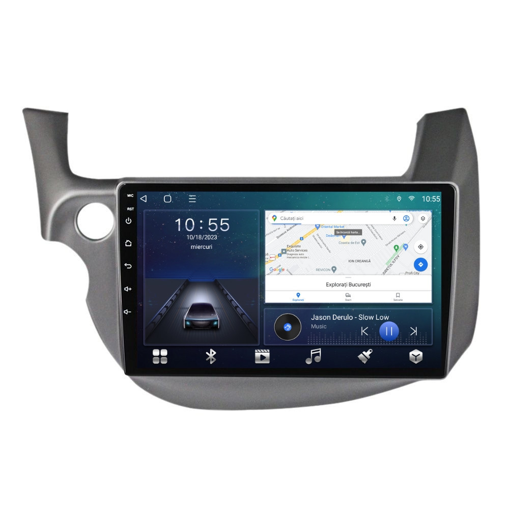 Navigatie dedicata cu Android Honda Jazz III 2007 - 2013, 2GB RAM, Radio GPS Dual Zone, Display HD QLED 10