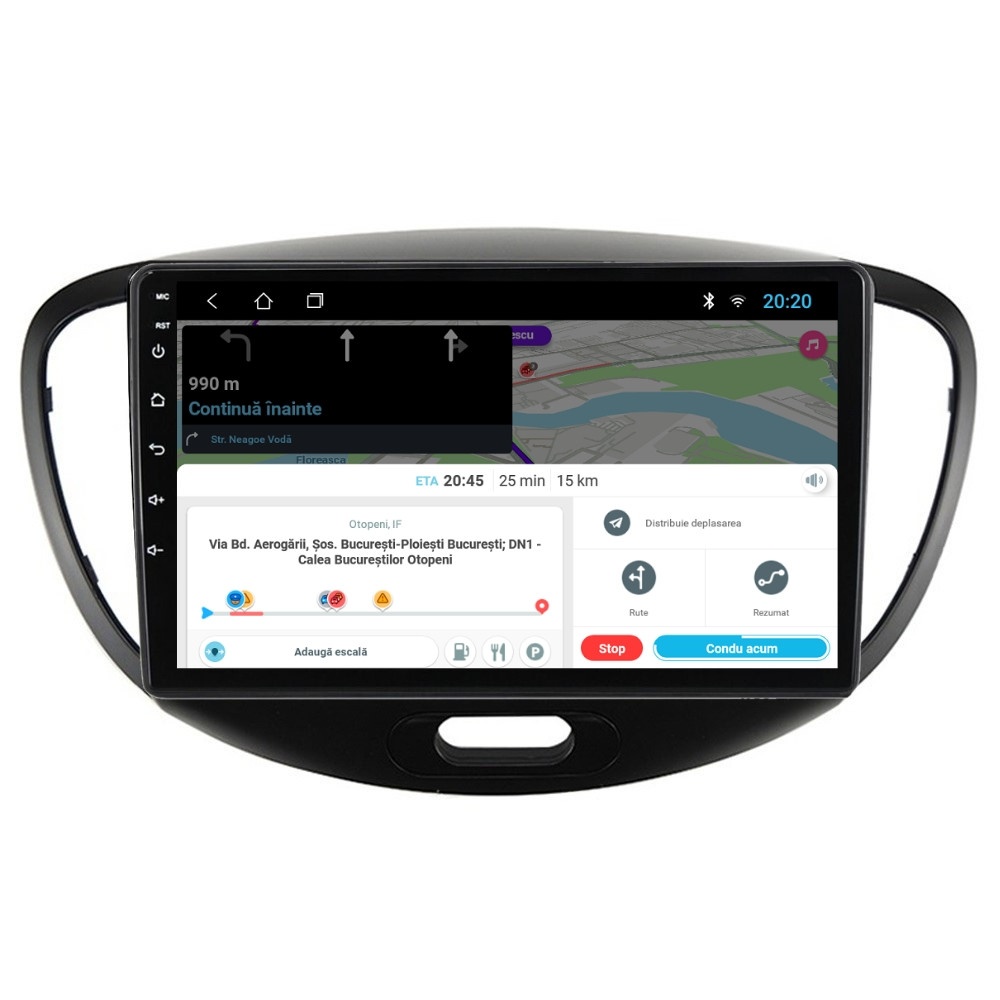 Navigatie dedicata cu Android Hyundai i10 2007 - 2013, 2GB RAM, Radio GPS Dual Zone, Display HD IPS 9" Touchscreen, Internet Wi-Fi, Bluetooth, MirrorLink, USB - Imagine 8