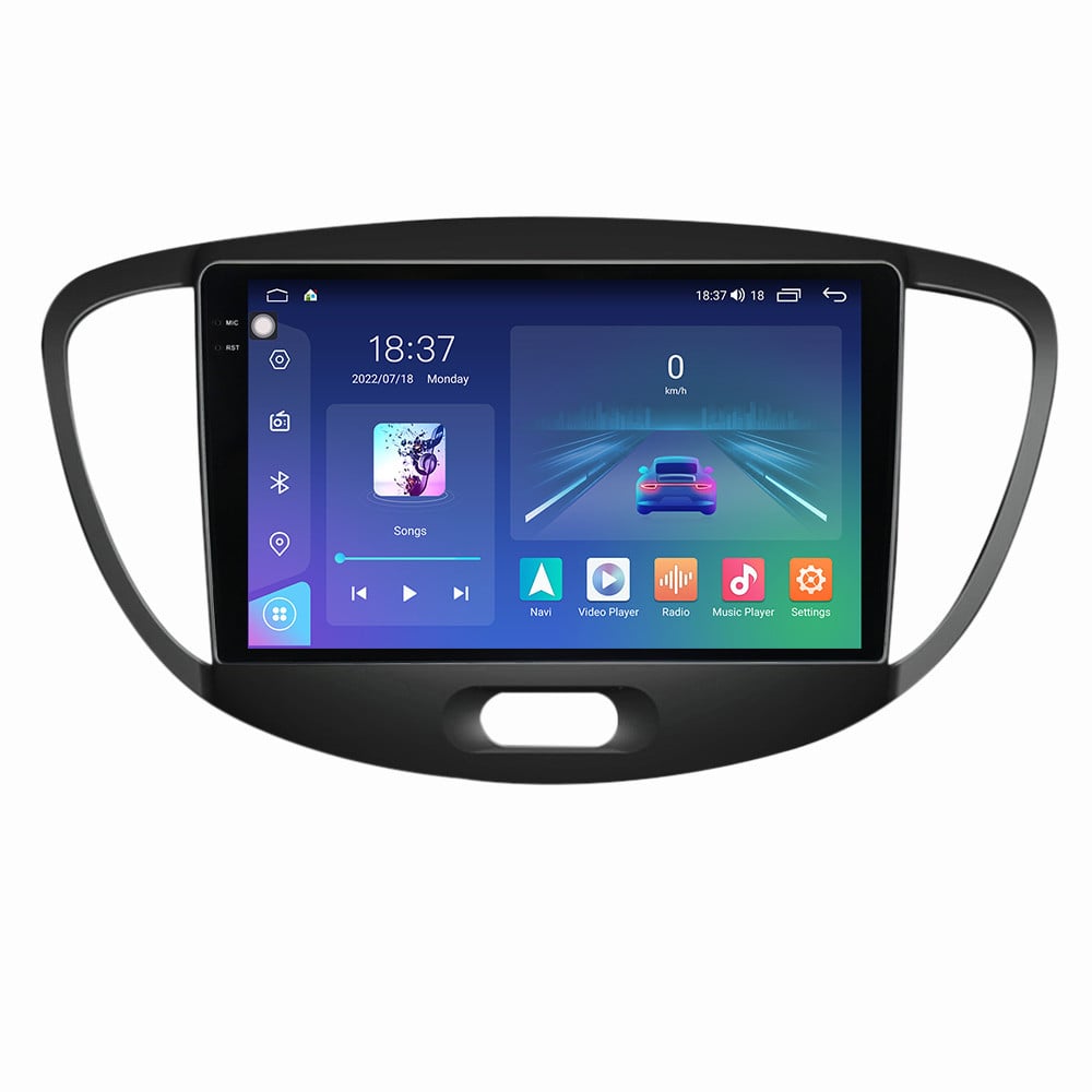 Navigatie dedicata cu Android Hyundai i10 2007 - 2013, 4GB RAM, Radio GPS Dual Zone, Display 2K QLED 9.5