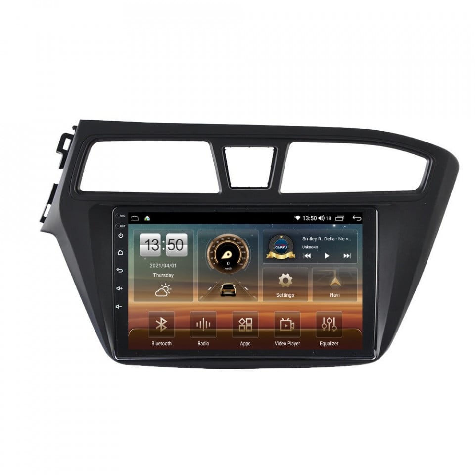 Navigatie dedicata cu Android Hyundai i20 2014 - 2018, 8GB RAM, Radio GPS Dual Zone, Display HD QLED 9