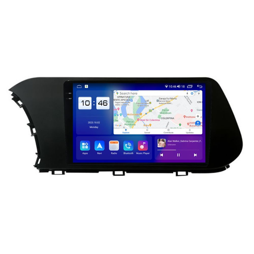 Navigatie dedicata cu Android Hyundai i20 dupa 2020, 4GB RAM, Radio GPS Dual Zone, Display 2K QLED 10.36