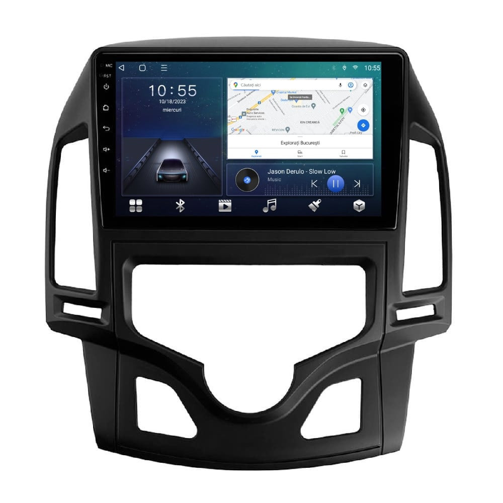 Navigatie dedicata cu Android Hyundai i30 2007 - 2012, clima automata, 3GB RAM, Radio GPS Dual Zone, Display HD QLED 9