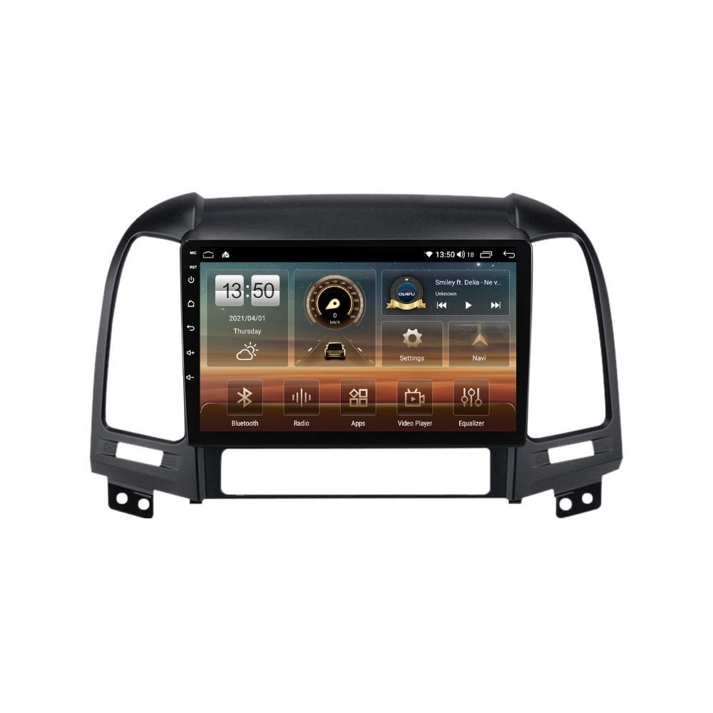 Navigatie dedicata cu Android Hyundai Santa Fe II 2006 - 2012, 4GB RAM, Radio GPS Dual Zone, Display HD QLED 9