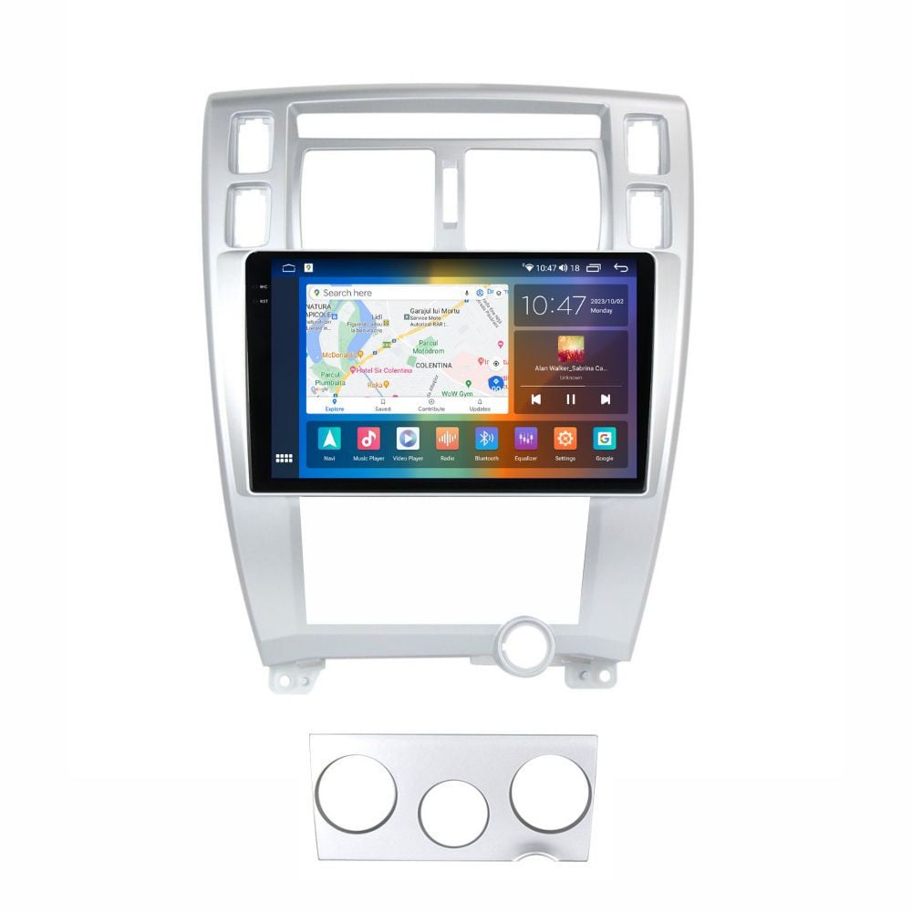 Navigatie dedicata cu Android Hyundai Tucson 2004 - 2011, 8GB RAM, Radio GPS Dual Zone, Display 2K QLED 10.36