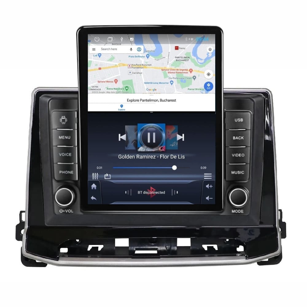 Navigatie dedicata cu Android Jeep Compass II dupa 2021, 1GB RAM, Radio GPS Dual Zone, Touchscreen IPS 9.7