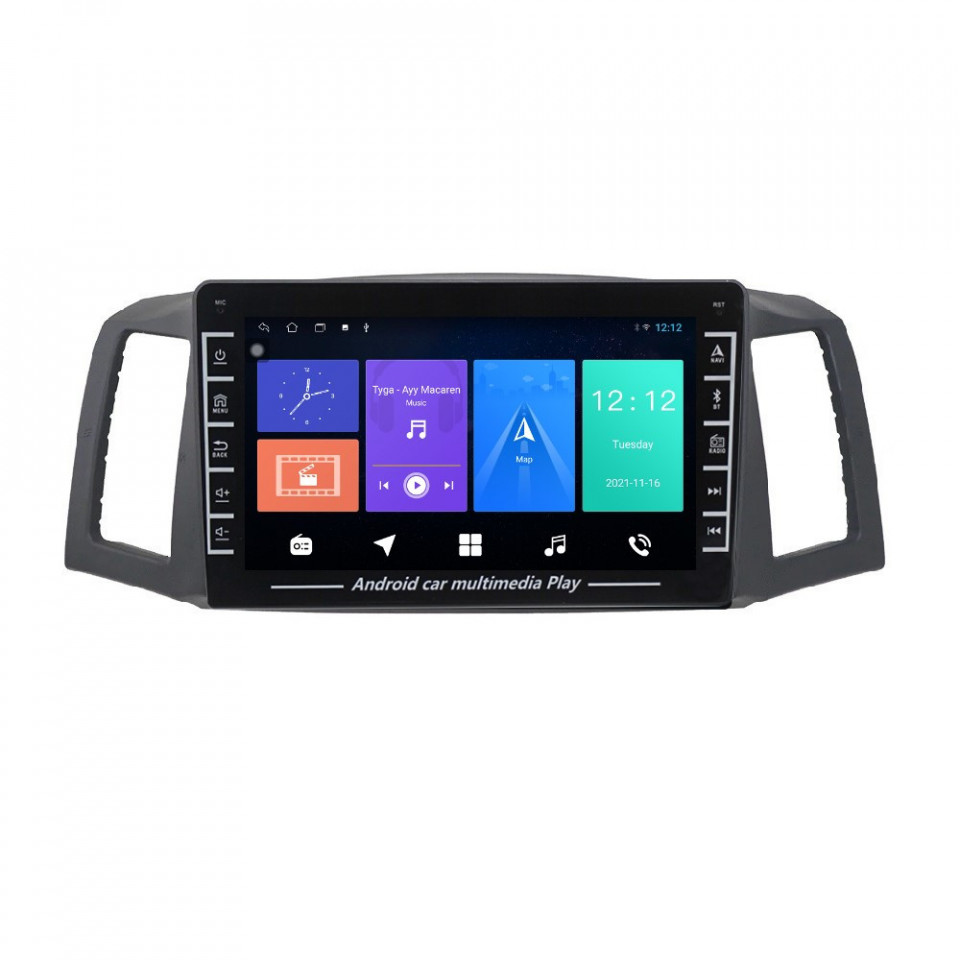 Navigatie dedicata cu Android Jeep Grand Cherokee III 2004 - 2007 fara navigatie originala, 1GB RAM, Radio GPS Dual Zone, Display HD IPS 8