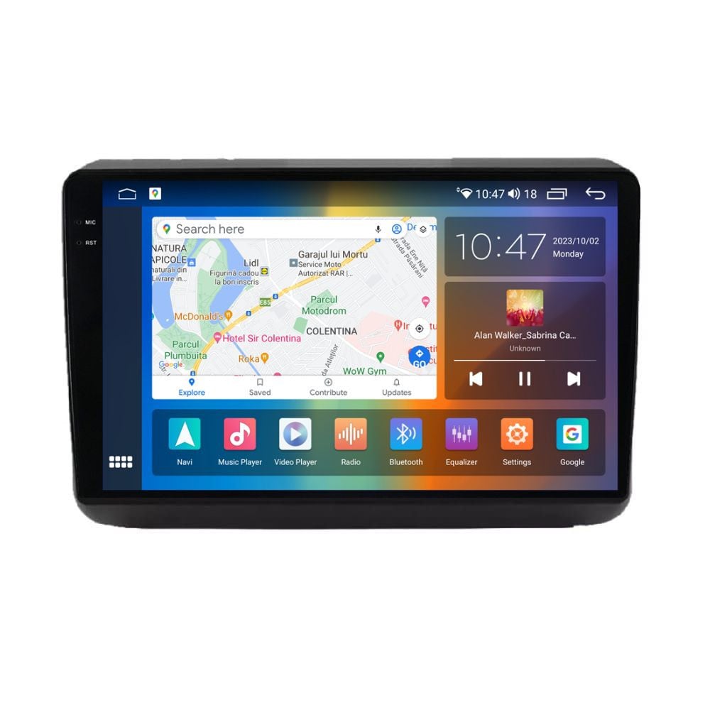 Navigatie dedicata cu Android Jeep Grand Cherokee IV 2014 - 2021, 4GB RAM, Radio GPS Dual Zone, Display 2K QLED 9.5