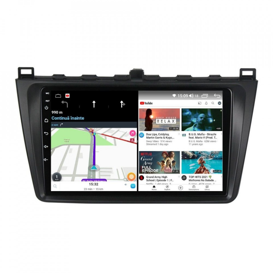 Navigatie dedicata cu Android Mazda 6 2008 - 2013, 8GB RAM, Radio GPS Dual Zone, Display HD QLED 9" Touchscreen, Internet Wi-Fi si slot SIM 4G, Bluetooth, MirrorLink, USB - Imagine 7
