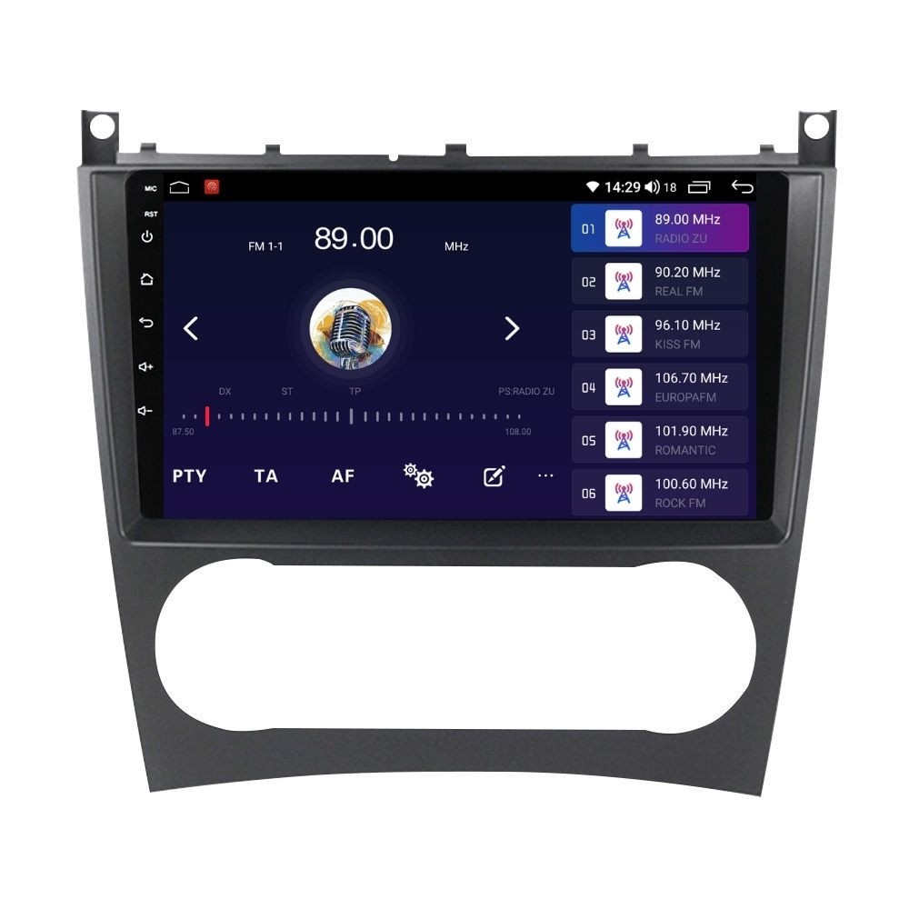 Navigatie dedicata cu Android Mercedes C-Class W203 2004 - 2007, 2GB RAM, Radio GPS Dual Zone, Display HD QLED 9