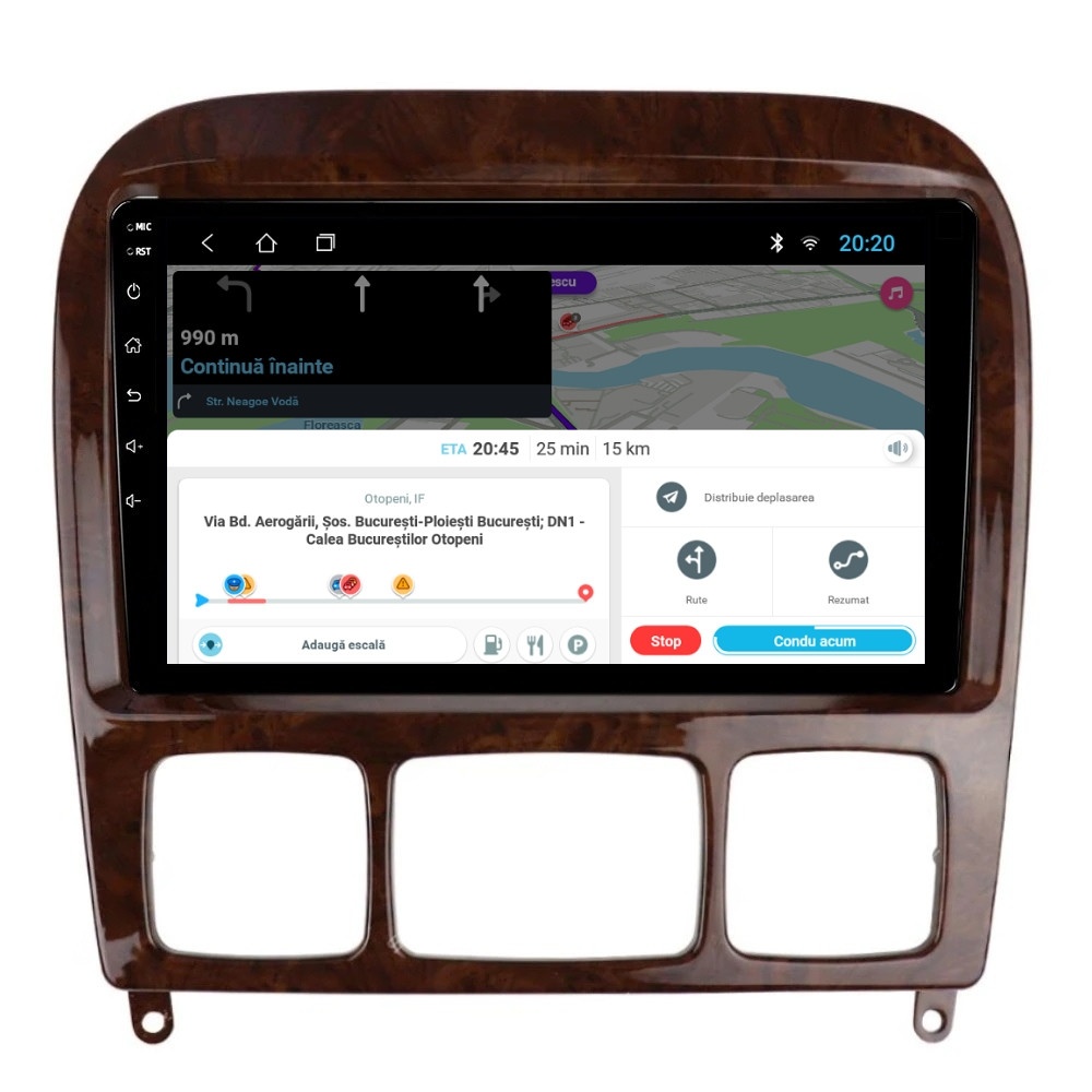 Navigatie dedicata cu Android Mercedes S-Class W220 1998 - 2005, 2GB RAM, Radio GPS Dual Zone, Display HD IPS 9" Touchscreen, Internet Wi-Fi, Bluetooth, MirrorLink, USB - Imagine 8