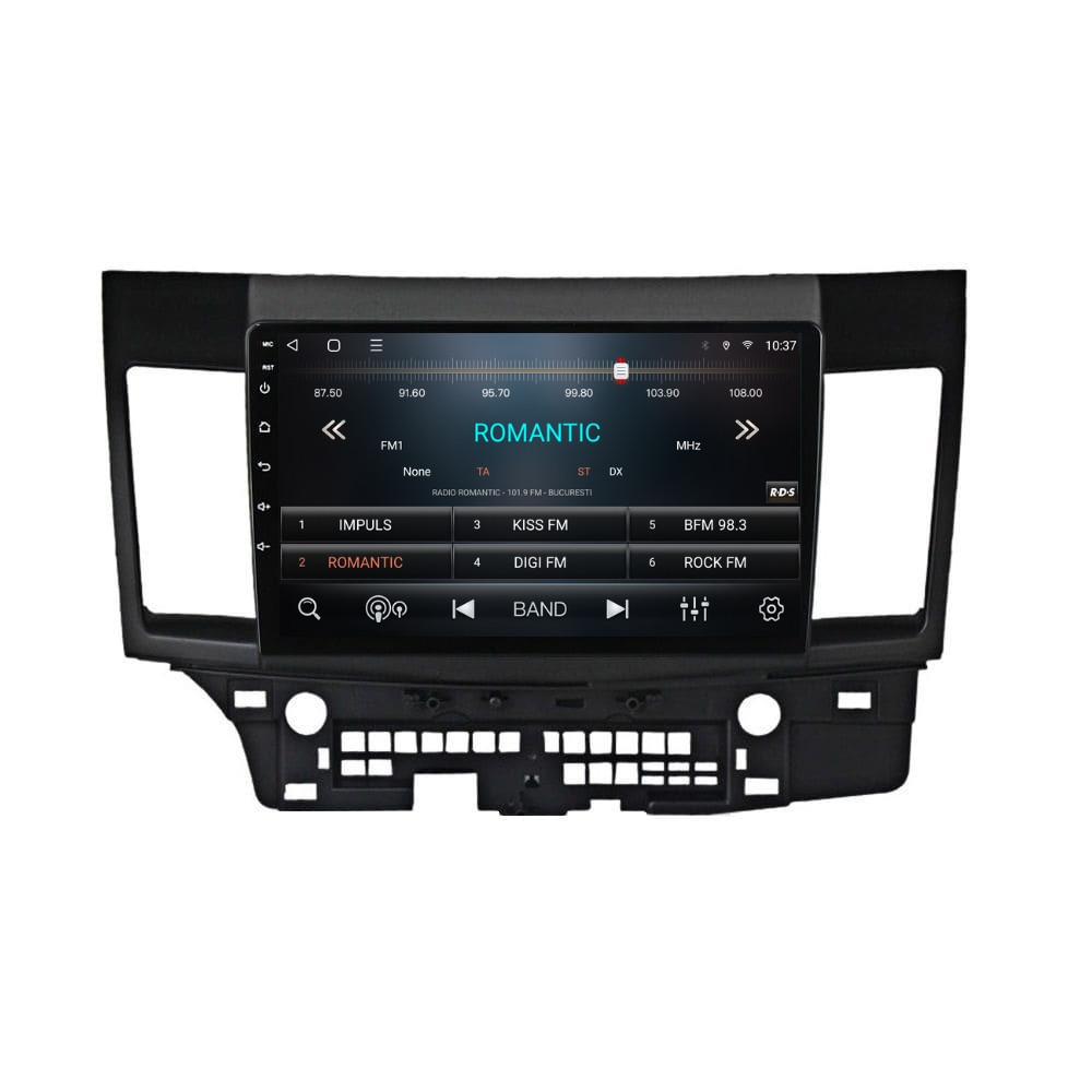 Navigatie dedicata cu Android Mitsubishi Lancer dupa 2007, 2GB RAM, Radio GPS Dual Zone, Display HD QLED 10