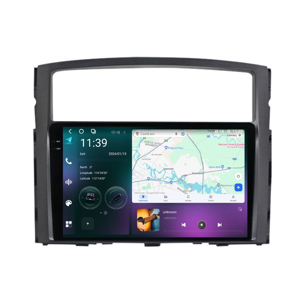 Navigatie dedicata cu Android Mitsubishi Pajero IV 2006 - 2018, 12GB RAM, Radio GPS Dual Zone, Display 2K QLED 9.5