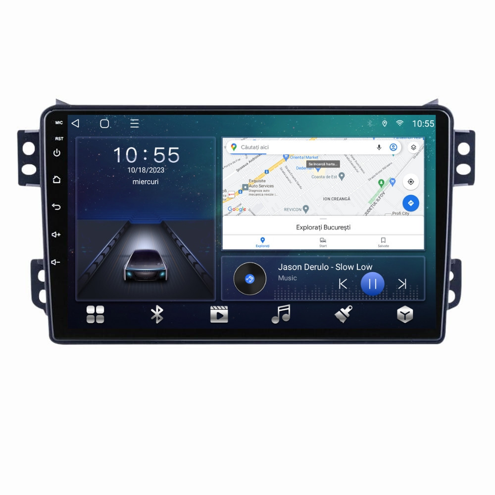 Navigatie dedicata cu Android Opel Agila 2007 - 2014, 2GB RAM, Radio GPS Dual Zone, Display HD QLED 9