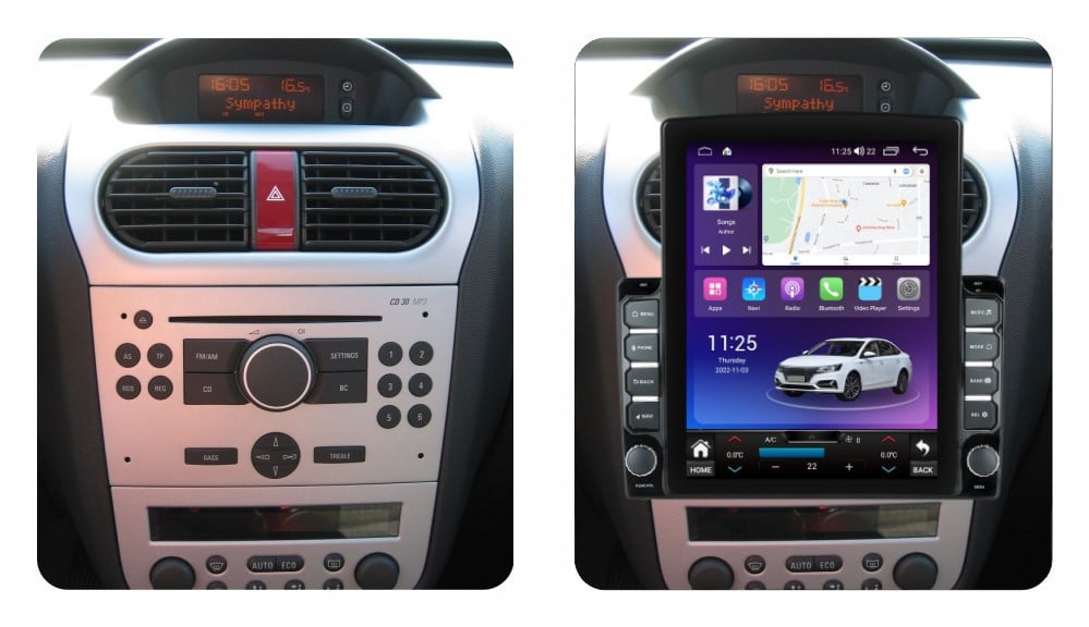 Navigatie dedicata cu Android Opel Tigra TwinTop 2004 - 2010, 8GB RAM, Radio GPS Dual Zone, Touchscreen IPS 9.7