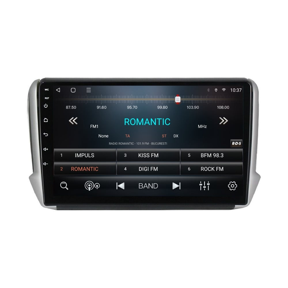 Navigatie dedicata cu Android Peugeot 2008 I 2013 - 2019, 3GB RAM, Radio GPS Dual Zone, Display HD QLED 10